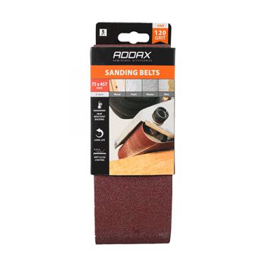 Click Here To Enlarge This Photo Of TIMCO 231321 - P120 Grit Sanding Belts 75mm x 457mm (5pcs)