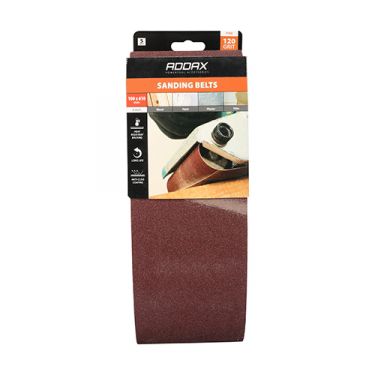 Click Here To Enlarge This Photo Of TIMCO 231369 - P120 Grit Sanding Belts 100mm x 610mm (5pcs)