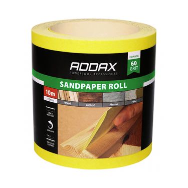 Click Here To Enlarge This Photo Of TIMCO 231541 - Yellow Sandpaper Roll 115mm x 10m (Coarse P40-P60 Grit)