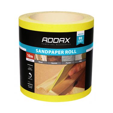 Click Here To Enlarge This Photo Of TIMCO 231999 - Yellow Sandpaper Roll 115mm x 10m (Medium P80-P100 Grit)