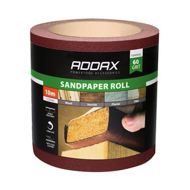 Click Here To Enlarge This Photo Of TIMCO 231004 - Red Sandpaper Roll 115mm x 10m (Coarse P40-P60 Grit)