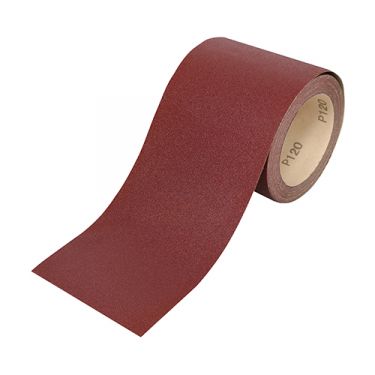 Click Here To Enlarge This Photo Of TIMCO 231210 - Red Sandpaper Roll 115mm x 10m (Medium P80-P100 Grit)