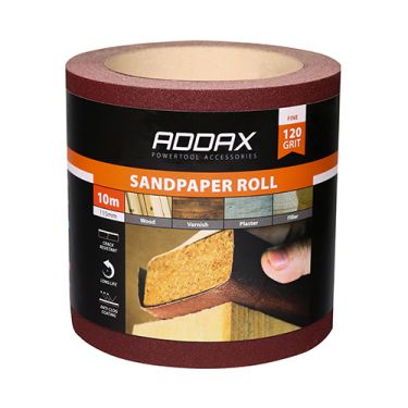 Click Here To Enlarge This Photo Of TIMCO 231311 - Red Sandpaper Roll 115mm x 10m (Fine P120-P150 Grit)
