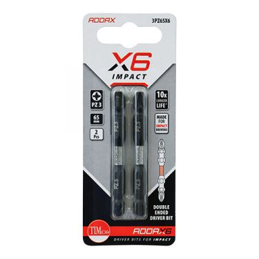 Click Here To Enlarge This Photo Of TIMCO 3PZ65X6 - X6 Double Ended Pozi Bits No.3 x 65mm (2pcs)