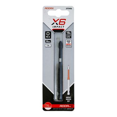 Click Here To Enlarge This Photo Of TIMCO 2PZ90X6 - X6 Impact Pozi Driver Bit No.2 x 90mm