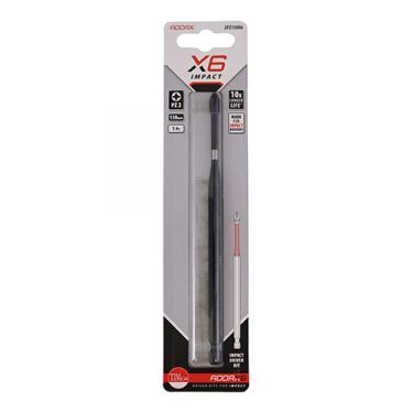 Click Here To Enlarge This Photo Of TIMCO 2PZ150X6 - X6 Impact Pozi Driver Bit No.2 x 150mm