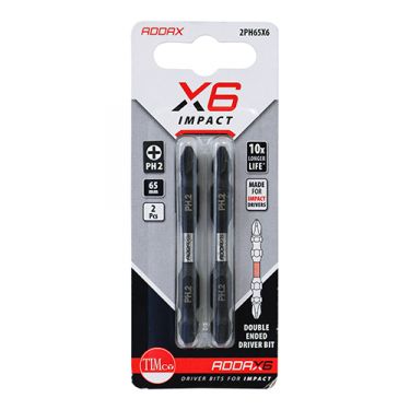Click Here To Enlarge This Photo Of TIMCO 2PH65X6 - X6 Double Ended Phillips Bits No.2 x 65mm  (2pcs)