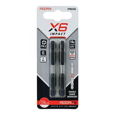 Click Here To Enlarge This Photo Of TIMCO 3PH65X6 - X6 Double Ended Phillips Bits No.3 x 65mm  (2pcs)