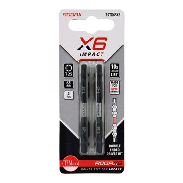 Click Here To Enlarge This Photo Of TIMCO 25TX65X6 - X6 Double Ended TX Drive Bits TX25 x 65mm (2pcs)