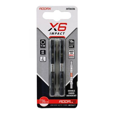 Click Here To Enlarge This Photo Of TIMCO 30TX65X6 - X6 Double Ended TX Drive Bits TX30 x 65mm (2pcs)