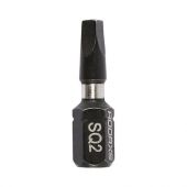 TIMCO 2SQ25X6 - X6 Impact Square Driver Bits No.2 x 25mm (10pcs)