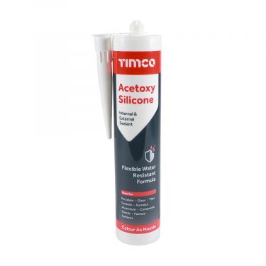 Click Here To Enlarge This Photo Of TIMCO 732480 - 300ml Acetoxy General Purpose Silicone Sealant (White)