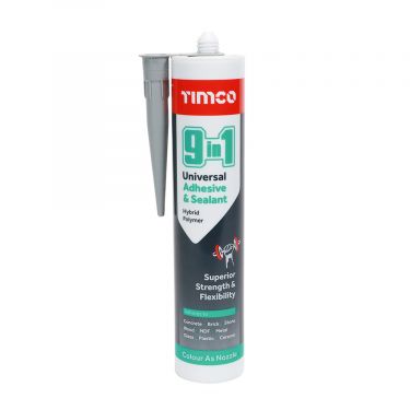 Click Here To Enlarge This Photo Of TIMCO 247357 - 290ml 9 in 1 Universal Adhesive & Sealant (Grey)