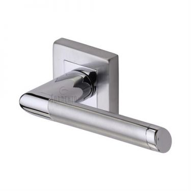 Click Here To Enlarge This Photo Of SC-4695-AP M.Marcus Sorrento Door Handle Lever Latch on Square Rose Mercury Sq Design Apollo Finish