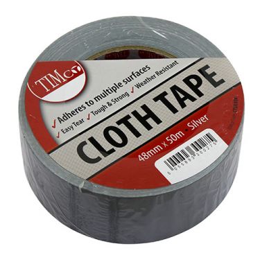 Click Here To Enlarge This Photo Of TIMCO CTSILVER - 48mm x 50m Silver Cloth Tape