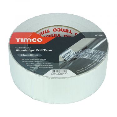 Click Here To Enlarge This Photo Of TIMCO AFT50RE - 50mm x 45m Reinforced Aluminium Foil Tape