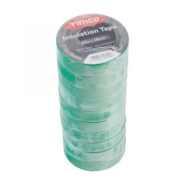 Click Here To Enlarge This Photo Of TIMCO ITGREEN - 18mm x 25m Black PVC Insulation Tape 10pcs