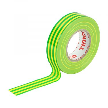 Click Here To Enlarge This Photo Of TIMCO ITGYSTRIPE - 18mm x 25m Black PVC Insulation Tape 10pcs