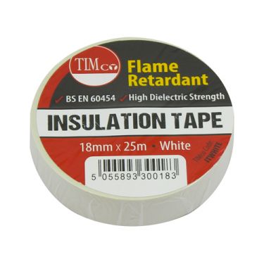 Click Here To Enlarge This Photo Of TIMCO ITWHITE - 18mm x 25m Black PVC Insulation Tape 10pcs