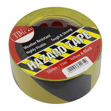 Click Here To Enlarge This Photo Of TIMCO HAZT - 50mm x 33m Yellow & Black Hazard Tape
