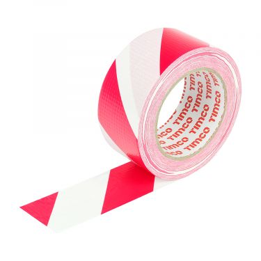Click Here To Enlarge This Photo Of TIMCO CTHAZRW - 50mm x 33m Red & White  Hazard Cloth Tape
