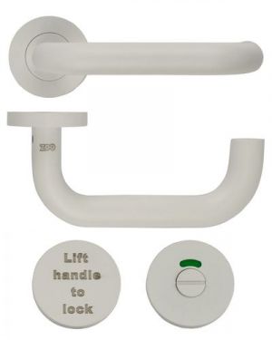 Click Here To Enlarge This Photo Of ZCS030LL-PCW - Zoo Hardware 19mm Lift to Lock Return to Door Lever Set (for use with ZDL7260LL only) Powder Coated White