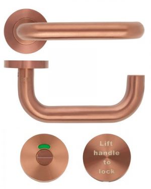 Click Here To Enlarge This Photo Of ZCS030LL-PVDBZ - Zoo Hardware 19mm Lift to Lock Return to Door Lever Set (for use with ZDL7260LL only) PVD Satin Bronze