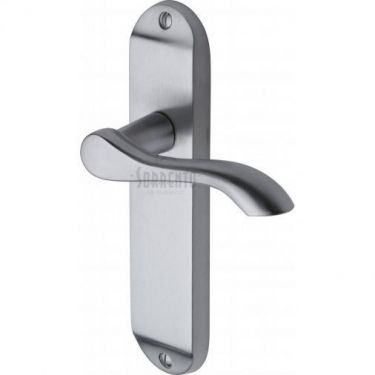 Click Here To Enlarge This Photo Of SC-7360-SC M.Marcus Sorrento Door Handle Lever Latch Aurora Design Satin Chrome Finish