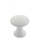 TDFK24-MW - Zoo Hardware Round Cabinet knob 24mm Dia. Matt White Finish