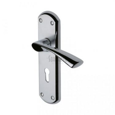 Click Here To Enlarge This Photo Of SC-7600-AP M.Marcus Sorrento Door Handle Lever Lock Atlanta Design Apollo Finish