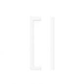 TDFPS-128-MW - Zoo Hardware Square Block Cabinet Pull Handle 128mm c/c Matt White Finish