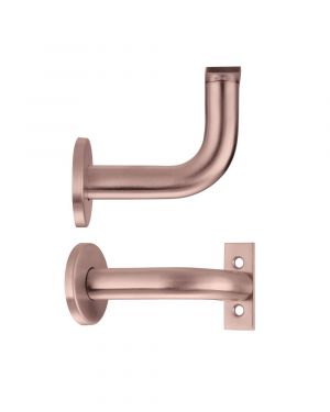 Click Here To Enlarge This Photo Of ZAS45-TRG - Zoo Hardware Handrail Bracket (82mm Projection) Tuscan Rose Gold
