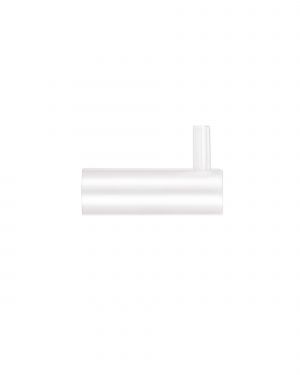Click Here To Enlarge This Photo Of ZAS76-PCW - Zoo Hardware Wall Mounted Hook without Rose - Powder Coated White