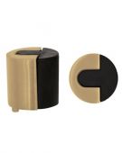 ZAS86-FSB - Zoo Hardware Large Round Floor Mounted Door Stop (40mm dia) Favo Satin Brass