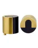 ZAS86-PVDSB - Zoo Hardware Large Round Floor Mounted Door Stop (40mm dia) PVD Satin Brass