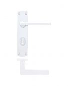 ZPA013-CP - Zoo Hardware Stanza 'Leon' Lever Handles on Bathroom Backplate - Polished Chrome (Contract Range)