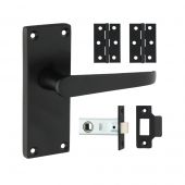 TIMCO 200952 - Matt Black Victorian Straight Internal Door Latch Packs