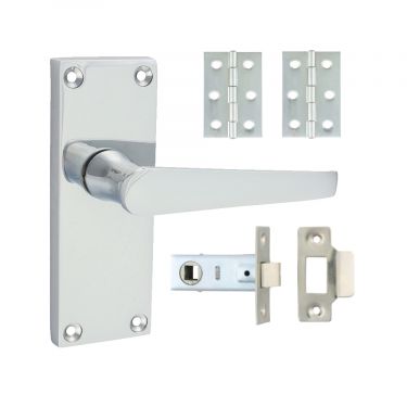 Click Here To Enlarge This Photo Of TIMCO 200246 - Polished Chrome Victorian Straight Internal Door Latch Packs