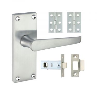 Click Here To Enlarge This Photo Of TIMCO 200368 - Satin Chrome Victorian Straight Internal Door Latch Packs