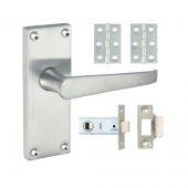 TIMCO 200368 - Satin Chrome Victorian Straight Internal Door Latch Packs