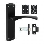 TIMCO 200397 - Matt Black 'Zeta' Internal Door Latch Packs