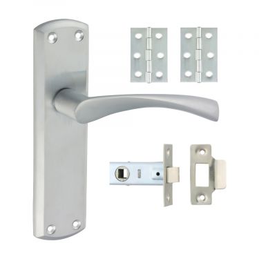 Click Here To Enlarge This Photo Of TIMCO 200159 - Satin Chrome 'Zeta' Internal Door Latch Packs