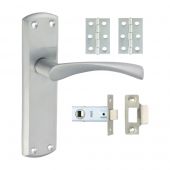 TIMCO 200159 - Satin Chrome 'Zeta' Internal Door Latch Packs