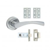 TIMCO 200403 - Polished Chrome 'Edleston' Lever on Rose Internal Door Latch Packs