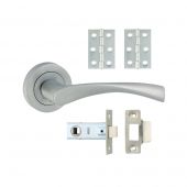 TIMCO 200352 - Satin Chrome 'Edleston' Lever on Rose Internal Door Latch Packs