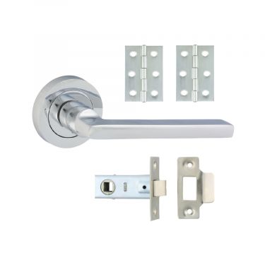 Click Here To Enlarge This Photo Of TIMCO 200699 - Polished Chrome 'Radmore' Lever on Rose Internal Door Latch Packs
