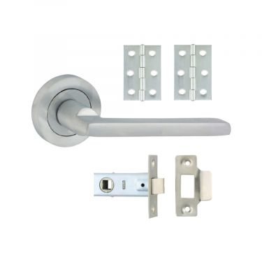 Click Here To Enlarge This Photo Of TIMCO 200544 - Satin Chrome 'Radmore' Lever on Rose Internal Door Latch Packs