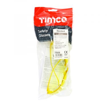 Click Here To Enlarge This Photo Of TIMCO - 770340 - Standard Safety Glasses - Amber