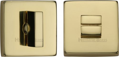 Click Here To Enlarge This Photo Of SQ4035-PB Heritage Brass Square Thumbturn & Emergency Release Polished Brass Finish