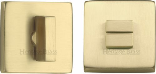 Click Here To Enlarge This Photo Of SQ4035-SB Heritage Brass Square Thumbturn & Emergency Release Satin Brass Finish